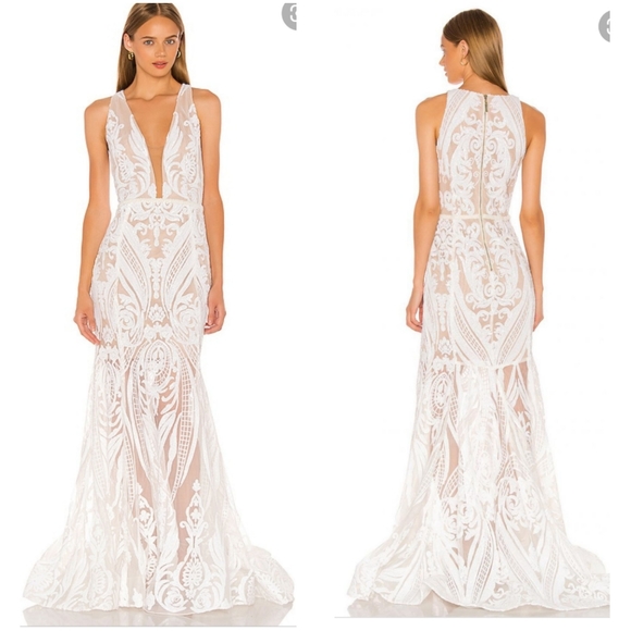 Bronx and Banco Ester V Neck Gown - Picture 4 of 13